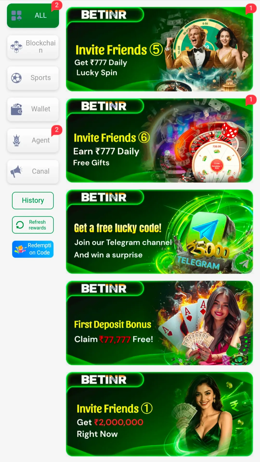 Betinr events and offers